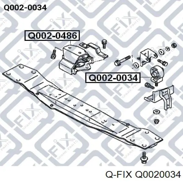 Подушка трансмісії, опора роздавальної коробки Q0020034 Q-fix