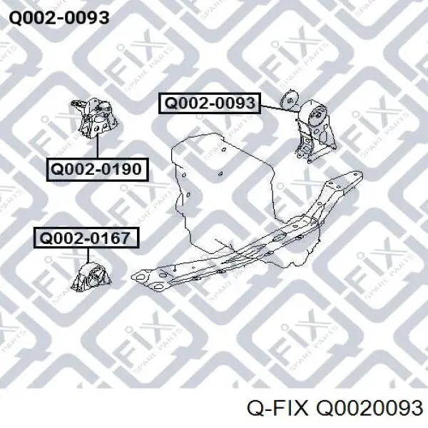 Купити Q0020093 Q-fix Задня опора двигуна