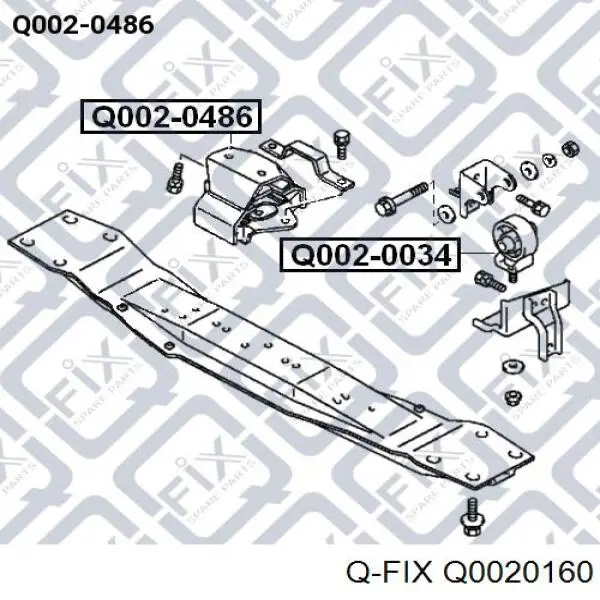 Подушка (опора) двигуна, задня Q-fix Q0020160 ціна, від 15.22 USD