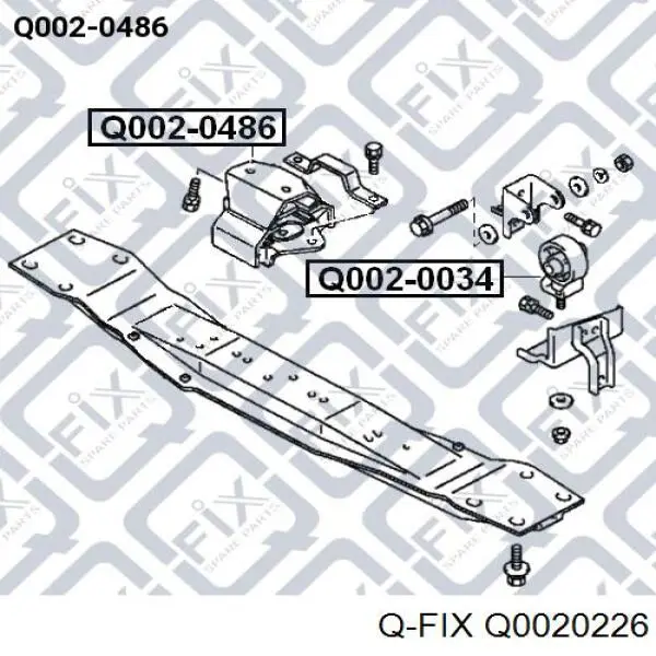 Подушка двигуна задня Q0020226 Q-fix