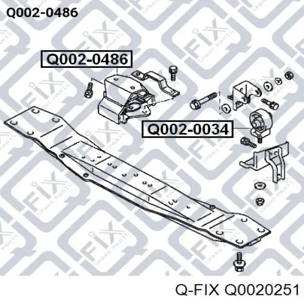 Q0020251 Q-fix Подушка передньої опори двигуна
