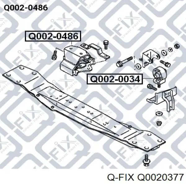 Купити Q0020377 Q-fix Подушка (опора) двигуна, права