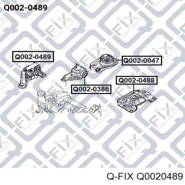 Права подушка двигуна Q-fix Q0020489 ціна, від 40.45 USD