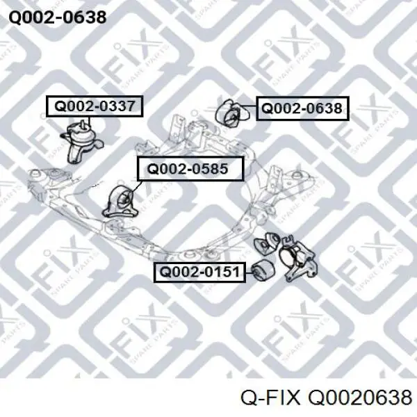 Купити Q0020638 Q-fix Задня опора двигуна