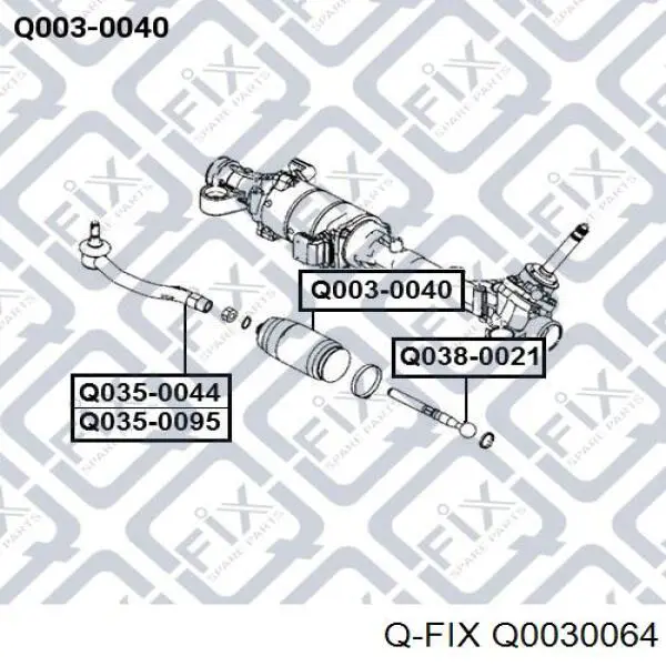 Q0030064 Q-fix пильник рульового механізму/рейки