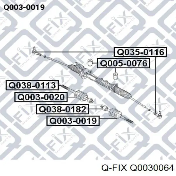 Q0030064 Q-fix Пильник рульової