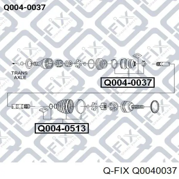 Пильник гранати внутрішній, передній півосі Q-fix Q0040037 ціна, від 5.64 USD