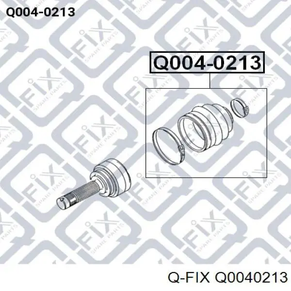 Пильник ШРУСа зовнішній, передній піввісі Q0040213 Q-fix