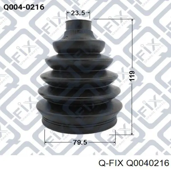 Пильник ШРУСа зовнішній, передній піввісі Q0040216 Q-fix