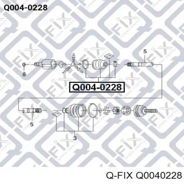Q0040228 Q-fix Пильник ШРКШ внутрішній, передній півосі