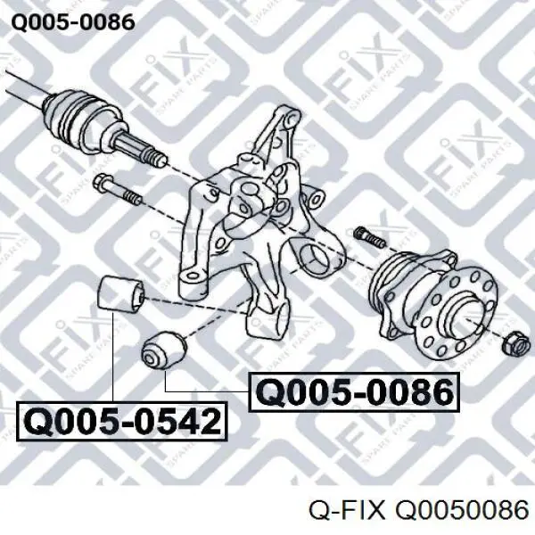 Купити Q0050086 Q-fix Сайлентблок цапфи задньої