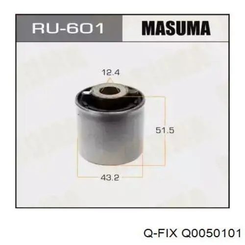 Сайлентблок цапфи задньої Q0050101 Q-fix