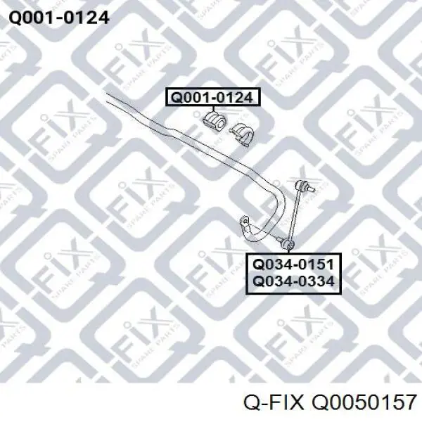 Сайлентблок заднього поздовжнього важеля, передній Q0050157 Q-fix