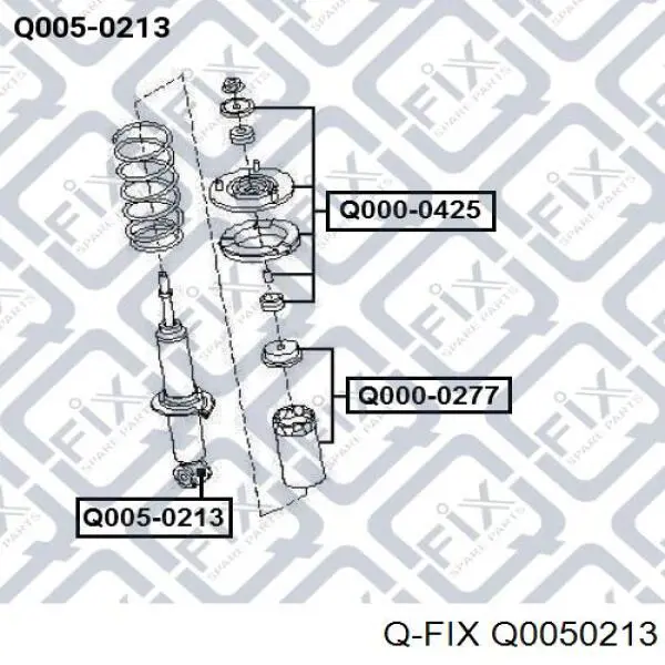 Сайлентблок амортизатора переднього Q0050213 Q-fix