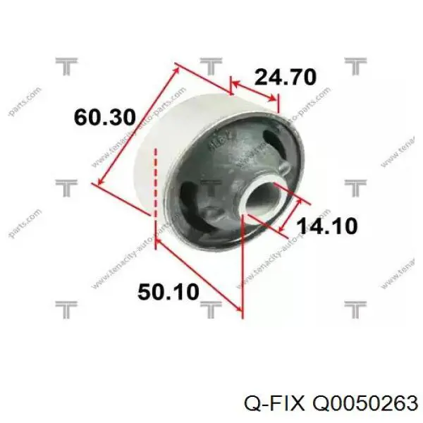 Сайлентблок нижнього важеля передньої підвіски Q-fix Q0050263 ціна, від 4.13 USD