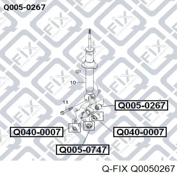 Сайлентблок цапфи задньої Q0050267 Q-fix