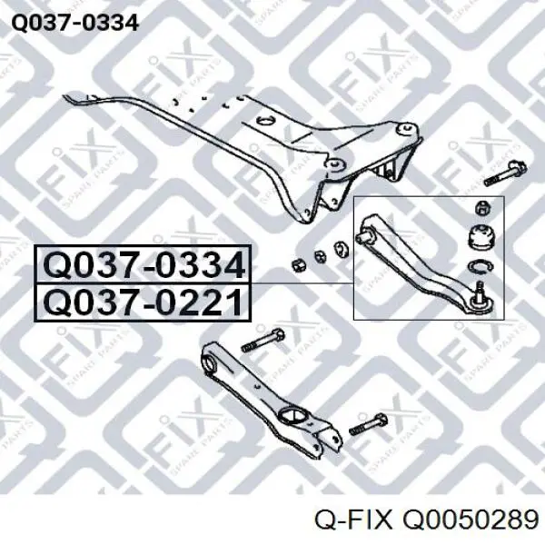 Сайлентблок нижнього важеля передньої підвіски Q-fix Q0050289 ціна, від 4.19 USD