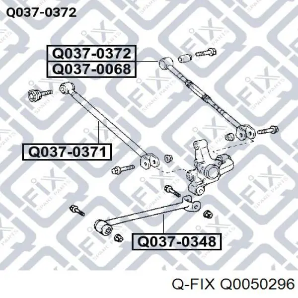 Сайлентблок цапфи задньої Q-fix Q0050296 ціна, від 10.37 USD