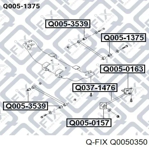 Q0050350 Q-fix Сайлентблок переднього нижнього важеля