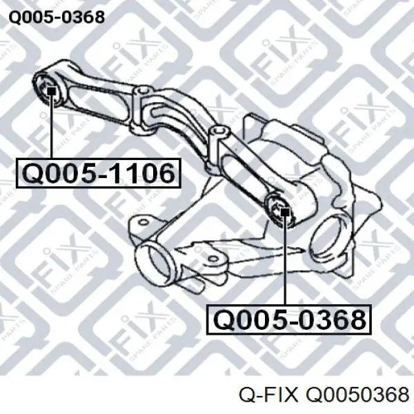 Сайлентблок траверси кріплення заднього редуктора, лівий Q-fix Q0050368 ціна, від 24.39 USD
