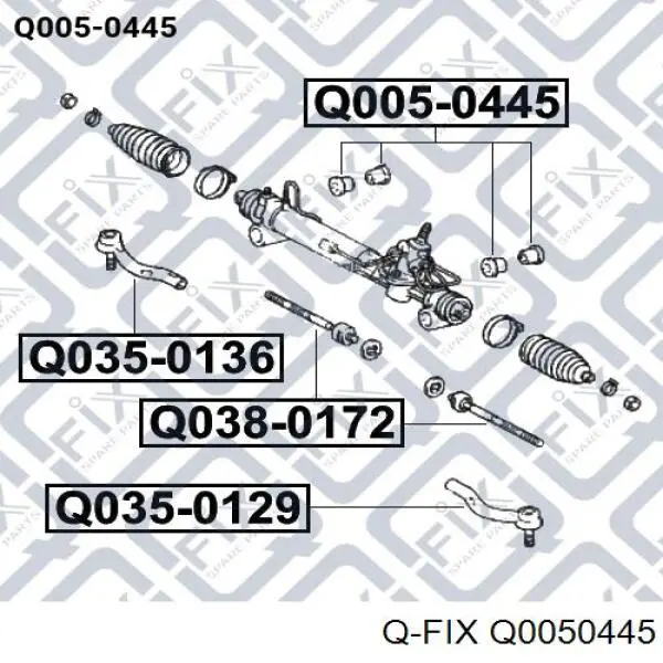 Втулка вала рульової рейки Q0050445 Q-fix