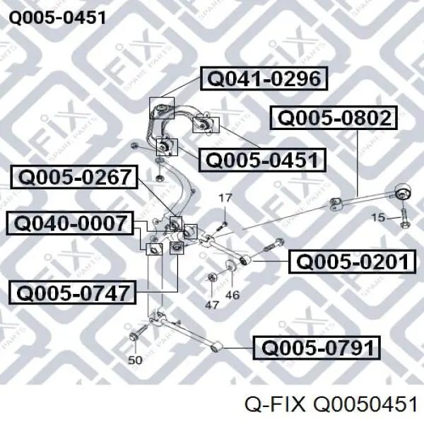 Q0050451 Q-fix Сайлентблок верхнього важеля