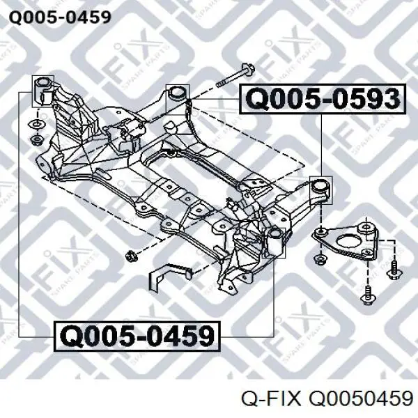 Q0050459 Q-fix Подушка передньої балки