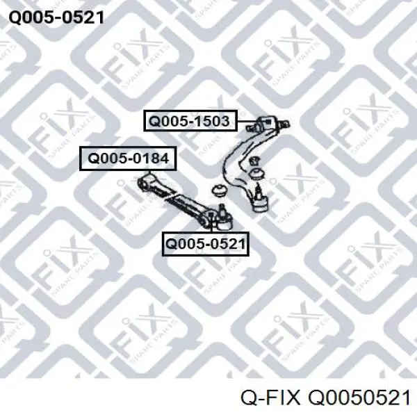 Сайлентблок переднього нижнього важеля Q0050521 Q-fix