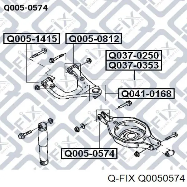 Купити Q0050574 Q-fix Сайлентблок заднього нижнього важеля