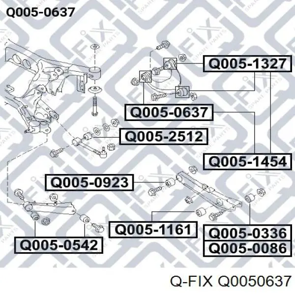 Купити Q0050637 Q-fix Сайлентблок заднього верхнього важеля