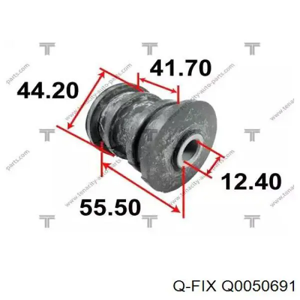 Сайлентблок заднього поздовжнього важеля, передній Q0050691 Q-fix