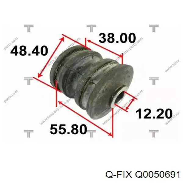 Купити Q0050691 Q-fix Сайлентблок заднього поздовжнього важеля, передній