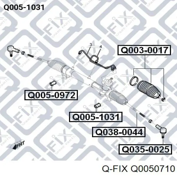 Сайлентблок нижнього важеля передньої підвіски Q-fix Q0050710 ціна, від 4.08 USD