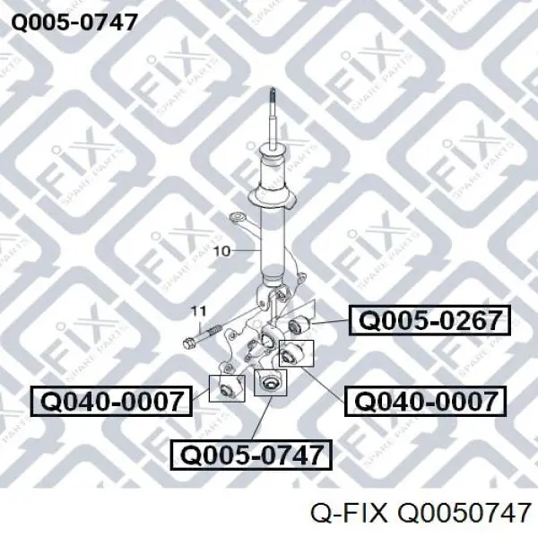 Купити Q0050747 Q-fix Сайлентблок цапфи задньої