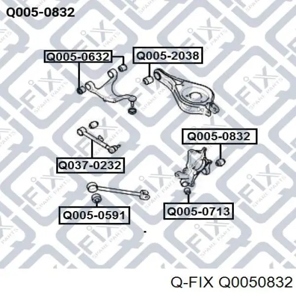 Сайлентблок цапфи задньої Q0050832 Q-fix