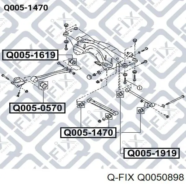 Q0050898 Q-fix Сайлентблок заднього кулака