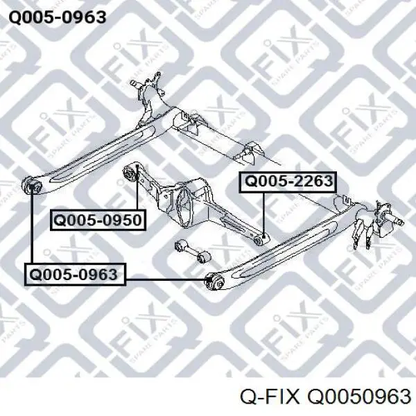 Сайлентблок задньої балки Q0050963 Q-fix
