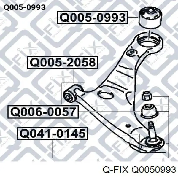 Q0050993 Q-fix Сайлентблок переднього нижнього важеля