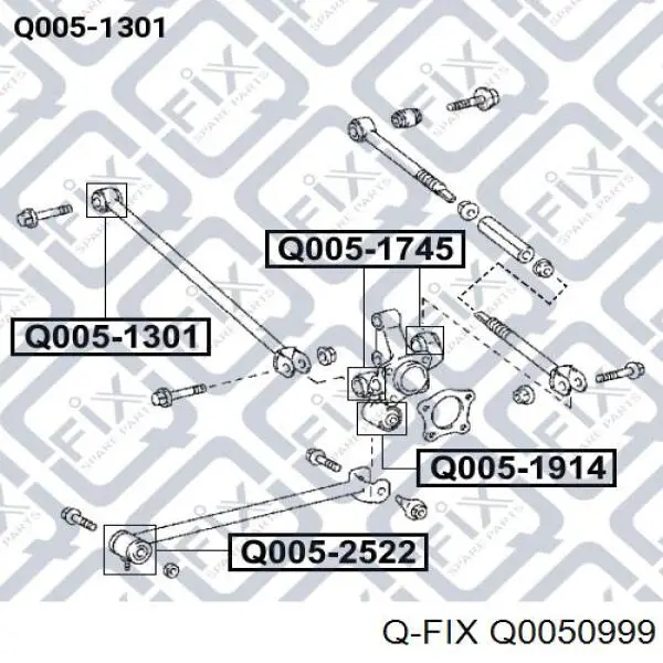 Купити Q0050999 Q-fix Сайлентблок цапфи задньої
