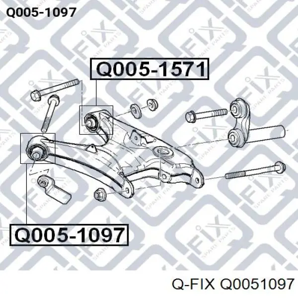 Q0051097 Q-fix Сайлентблок задньої тяги