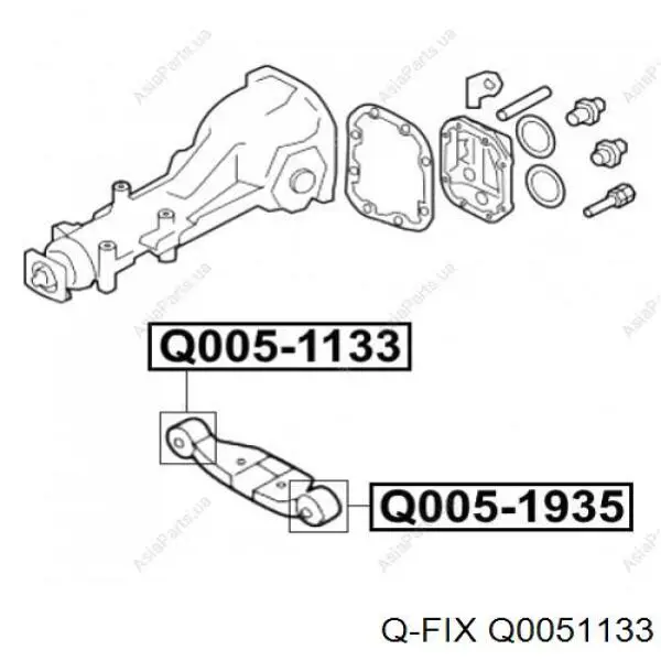 RGF7871 Caster Сайлентблок траверси кріплення заднього редуктора, правий