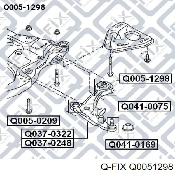 Купити Q0051298 Q-fix Сайлентблок передньої підвіски