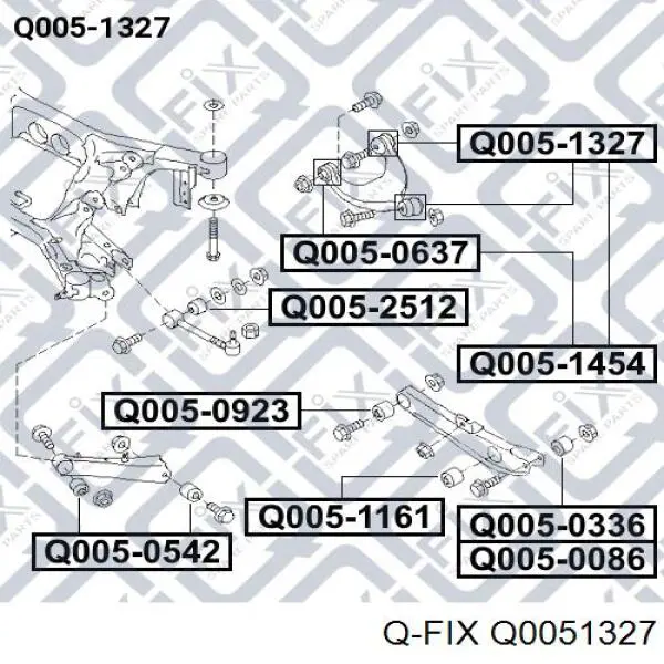 Купити Q0051327 Q-fix Сайлентблок заднього верхнього важеля
