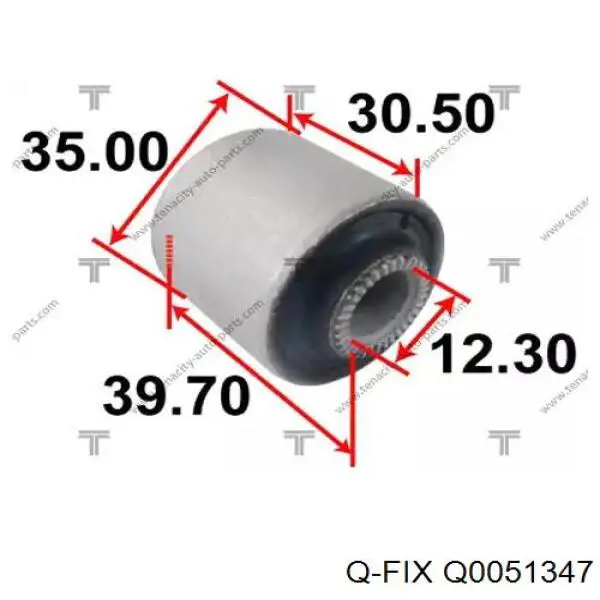Сайлентблок цапфи задньої Q0051347 Q-fix