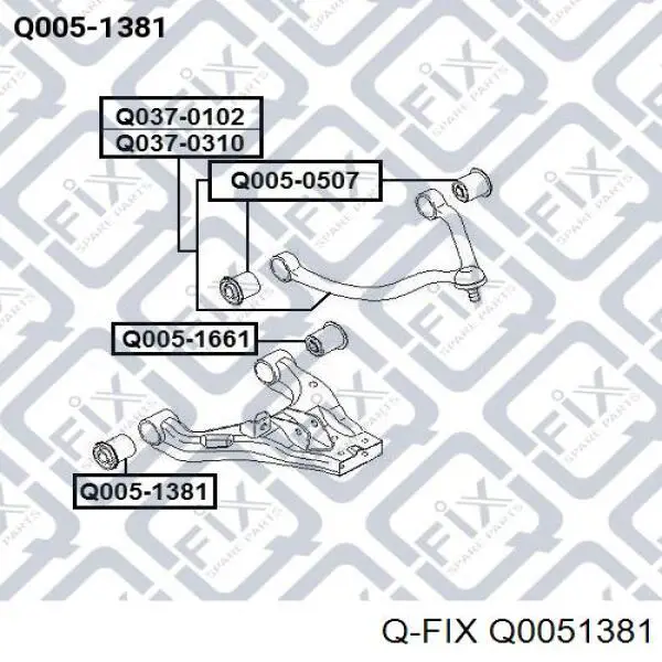 Сайлентблок нижнього важеля передньої підвіски Q-fix Q0051381 ціна, від 7.97 USD