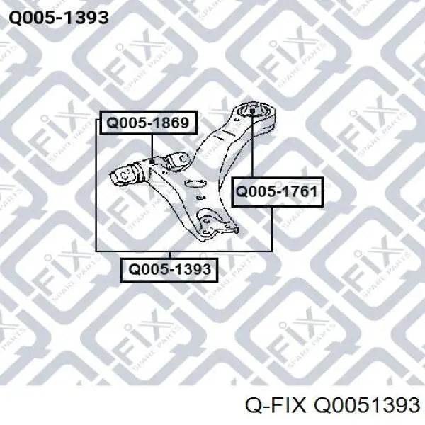 Сайлентблок переднього нижнього важеля Q0051393 Q-fix