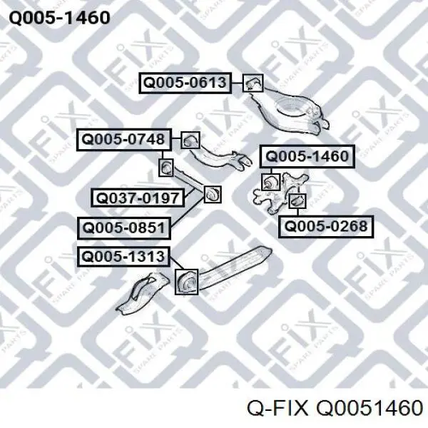 Сайлентблок цапфи задньої Q0051460 Q-fix