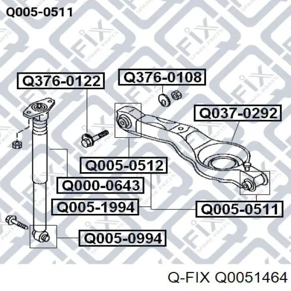Q0051464 Q-fix Сайлентблок верхнього важеля