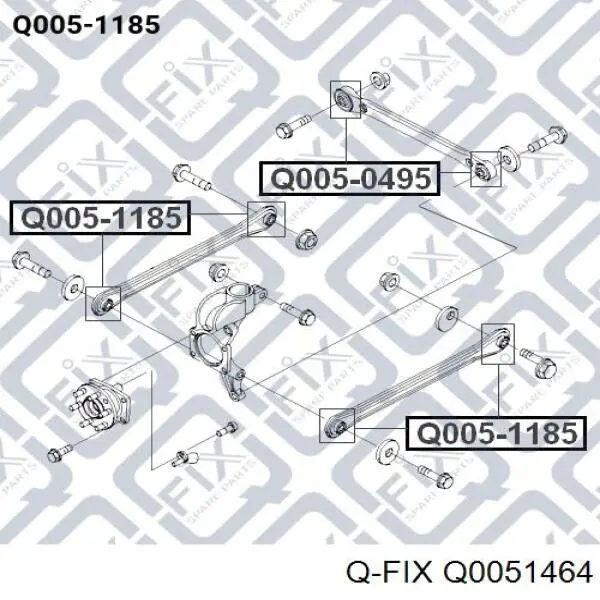 Сайлентблок заднього важеля Q-fix Q0051464 ціна, від 5.36 USD