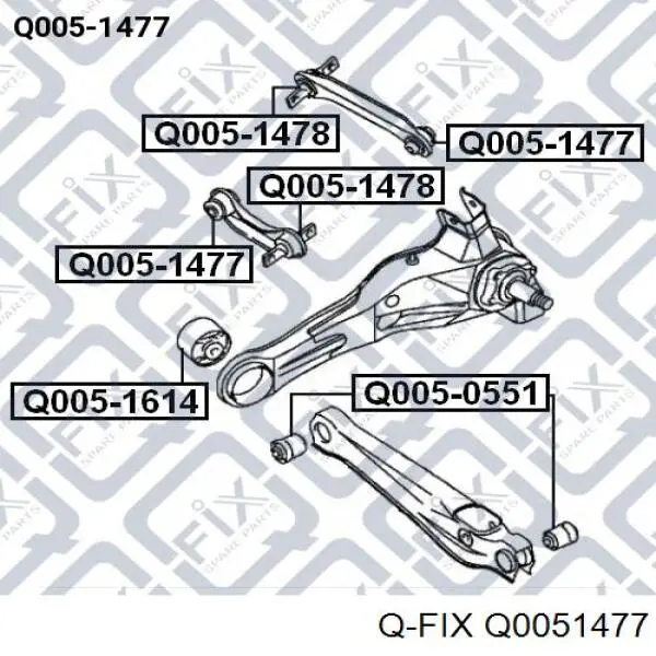 Q0051477 Q-fix Сайлентблок заднього кулака